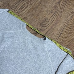 Vintage Champion Blue Bar 1970s Raglan Sweat T-Shirt Grey Cotton Men’s Sz Large