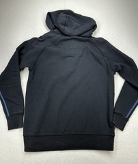 555 Soul Hoodie Large Black Henley Button Pullover Y2K Streetwear Mens