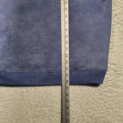 Trendy Queen Blue Mineral Wash Oversized Sweatshirt Crew Neck Fleece Medium *