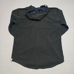 BYLT Premium Basics Mens XL Dk Green Drop Cut Long Sleeve Hooded Henley LUX