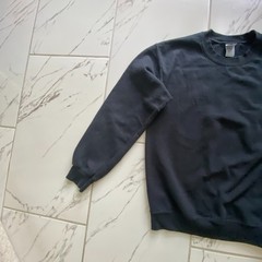 Gildan Heavy Blend Mens Small Black Blank Plain Crewneck Sweatshirt Fleece