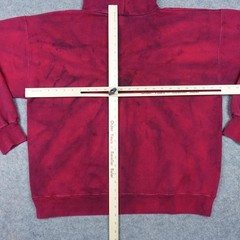VINTAGE Spider Man Hoodie Mens Large Red Sweatshirt Hanes Tie Dye Pullover VTG