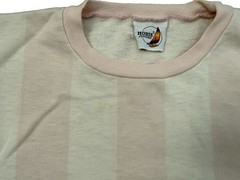 Hobie Juniors Teens XS Pink/White Striped Surf Graphic Logo Crewneck Pullover