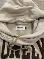 Lonely Ghost Beige Fleece Graphic Print Pullover Hoodie w/ Pockets Size 2X