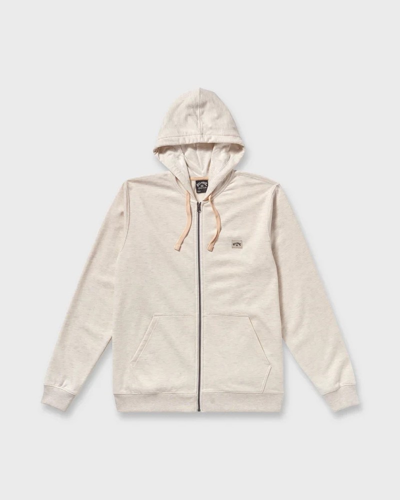 Billabong All Day full zip Men’s Hoodie Light Gray Heather Sz. Extra Large NWT