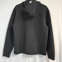 DSG Mens Medium Everyday Fleece Hoodie Black Athletic Sweatshirt Zip Pocket NEW