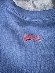Vintage Quiksilver Navy Blue W/Red And White Stripes Sweatshirt Size Large