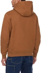 Cat Men’s Hooded Pullover Sweatshirt, Brown, Size S
