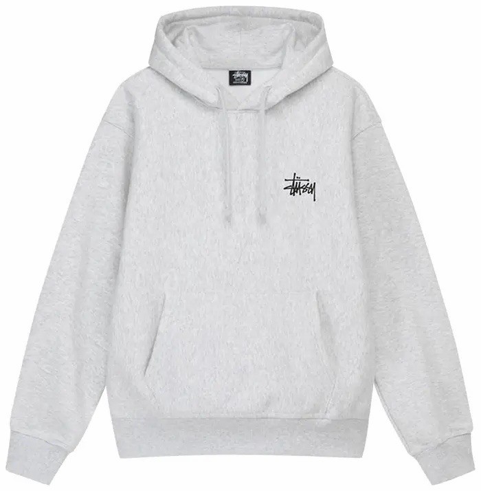 Stussy “Basic-Ash Heather” Pullover Hoodie Size XXL
