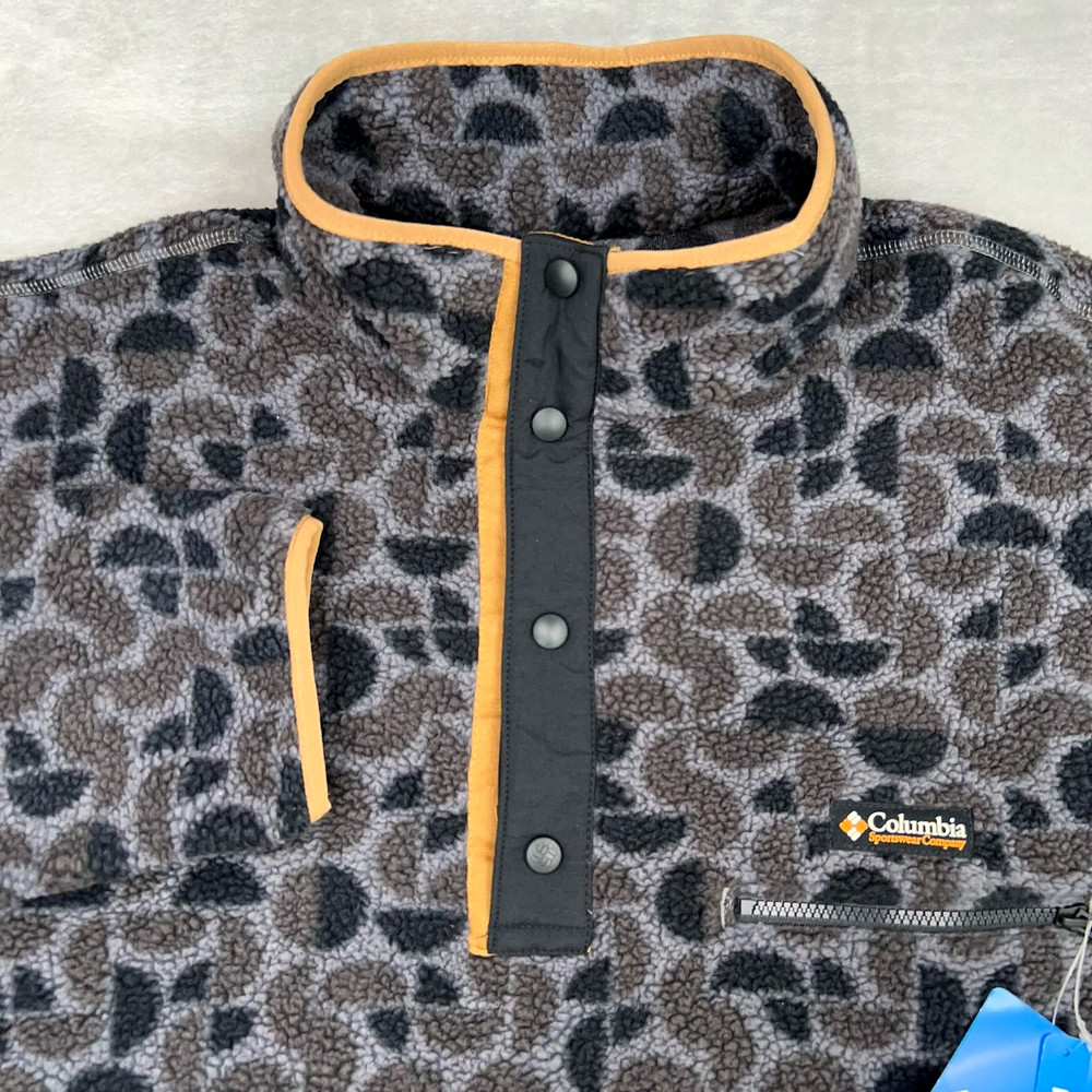 COLUMBIA Men’s 2XL Helvetia II Printed Half Snap Fleece Pullover Geometric NWT