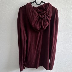 American Eagle Outfitters AE Flex Men’s Burgundy Full Zip Hoodie L Cotton Blend