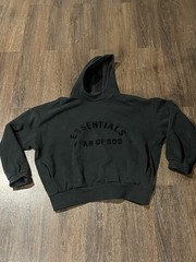Fear of God Essentials Hoodie/PullOver SS23 Jet Black Size S Street Hype Wear