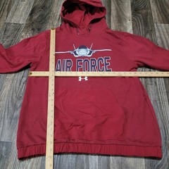 Under Armour Hoodie Mens Large Red Pullover U.S. Air Force USAF