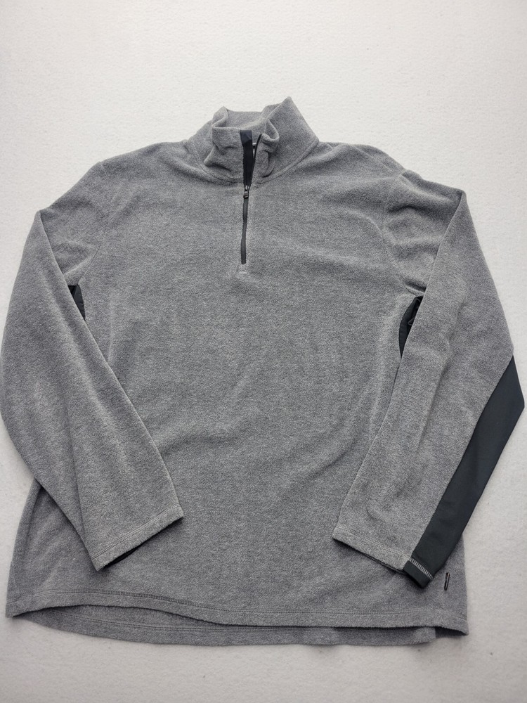 Ralph Lauren Men 1/4 Zip XXL Gray Sweatshirt Polyester China Stylish Quality