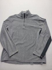 Ralph Lauren Men 1/4 Zip XXL Gray Sweatshirt Polyester China Stylish Quality