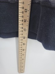 Rock and Roll Denim Hoodie Mens XXS Black Gray Aztec Tribal Sweatshirt Pocket