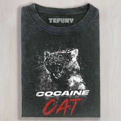 COCAINE CAT MEME UNISEX TEE