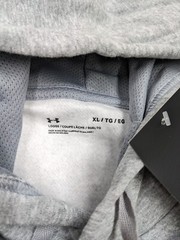 $55 Under Armour Hoodie Mens Small Gray Loose Hustle Fleece Center Logo NWT