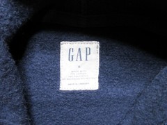 Gap Navy Blue Pullover Hoodie Red White Stripe Long Sleeve Men’s Size Small