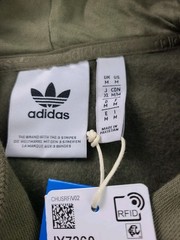 Adidas Originals Trefoil Essentials Full Zip Hoodie Olive Strata Men’s M NWT