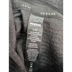 RBX Live Life Active Hoodie Men’s Sz L Black Athleisure Jacquard Pullover Active