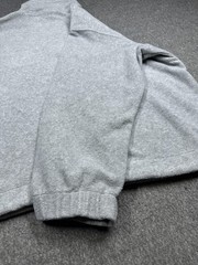 Lacoste Pullover Mens Large Gray Fleece Half Zip Mock Neck 100% Polyester Logo