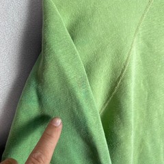 VTG 60s Sweatshirt M Green Blank Cotton Paint Marbled Fade Distressed Collegiate