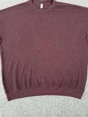 Alo Yoga Crew Neck Sweatshirt Mens Medium Plum Purple Boxy Oversized