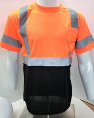 CLASS 3 Short Sleeve Safety Shirt , Polyester Birdeye Mesh