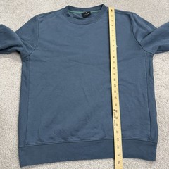 PS Paul Smith Sweatshirt Mens Large Blue Zebra Logo 100% Cotton Crewneck