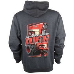 Adult International Harvester IH 1066 Charcoal Hooded Sweatshirt EXC-432