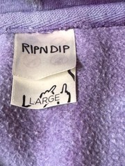 RipNDip – Nermal Purple Tie Dye Acid Wash Psychedelic Mushroom Hoodie – Size Med