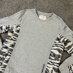 Vtg Triple Five Soul Camo Side Panel Pullover Sweatshirt Mens L Logo Y2K Pockets