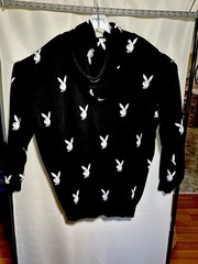 Misguided Playboy Hoodie With Playboy Emblem Print Long Sleeves