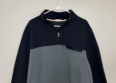 Tasc Men’s Blue Colorblock Legendary Fleece 1/4 Zip Sweatshirt XL Soft Spring