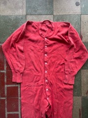 VTG 50s 60s Long Fleece Full Body Suit Red Men’s The Tennessee Fleece