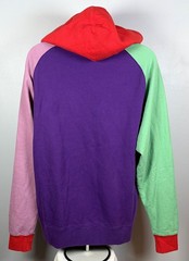 Teddy Fresh Purple Green Red Pullover Hoodie Open Pockets Drawstring Embroidered