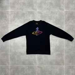 Vivienne Westwood Anglomania Big Logo Men Black Sweatshirt Size M