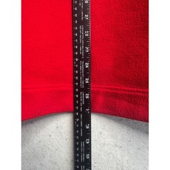 The North Face Mens Fleece Hoodie Red Charcoal Grey Colorblock Pullover Large