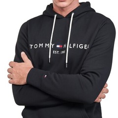 NWT-TOMMY HILFIGER Mens Embroidered Logo Pullover Fleece Hoodie : S-XXL