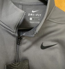 NEW Nike Dri Fit Essential Therma Half-Zip Pullover Mens S Gray AA3323-036