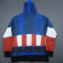 Marvel Captain America Men’s Large Full Zip Long Sleeve Graphic Hoodie
