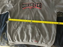 Vintage Y2K Quiksilver Surf Hoodie Sweatshirt Men’s Size Large L Embroidered