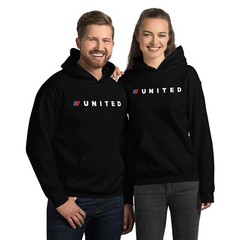 US Airline United Airlines-Inspired Logo Unisex Hoodie S-5XL
