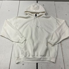 Gildan White Solid Heavy Blend Long Sleeve Hooded Sweatshirt Adult Unisex L