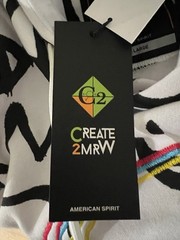 Create 2MRW NWT Size L White Graffiti Embroidered Hoodie Sweatshirt Retail $70