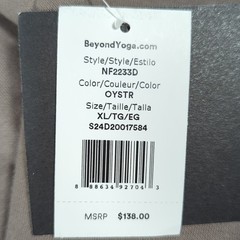 NEW Beyond Yoga Every Body Mens Zip Front Hoodie Size XL