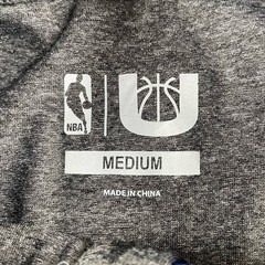 Golden State Warriors Pullover Sweatshirt Men M Gray Modern Graphic Logo 1/4 Zip