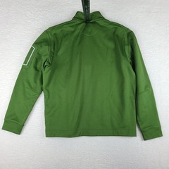 Callaway Sweater Mens Medium Green Quarter Zip Performance Tech Golf Side Pocket