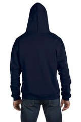 Champion Powerblend Double Dry Action Fleece Full Zip Hoodie Navy Blue Size XL